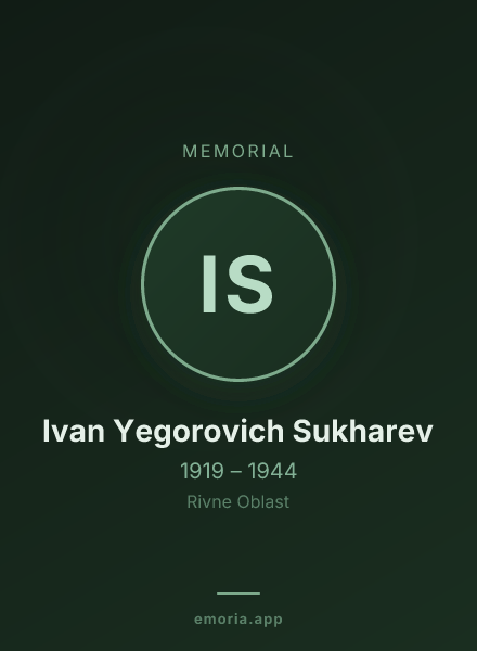 Memorial portrait of Ivan Yegorovich Sukharev