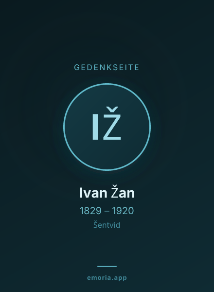 Gedenkportrait von Ivan Žan