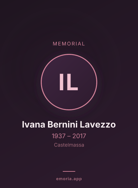 Memorial portrait of Ivana Bernini Lavezzo