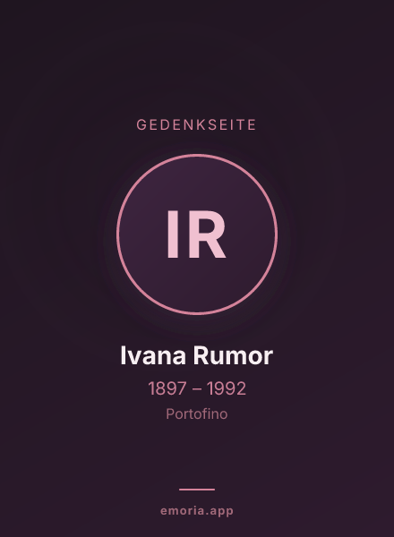 Gedenkportrait von Ivana Rumor