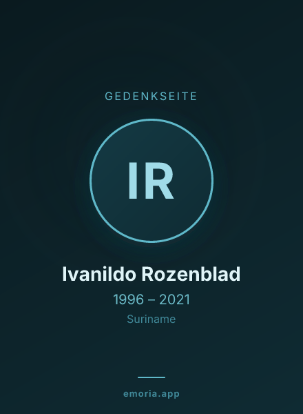 Gedenkportrait von Ivanildo Rozenblad