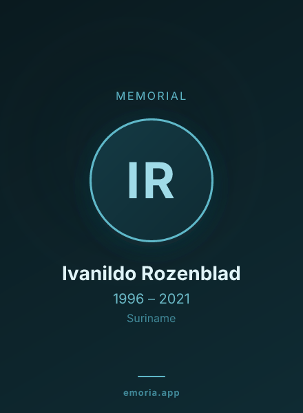 Memorial portrait of Ivanildo Rozenblad