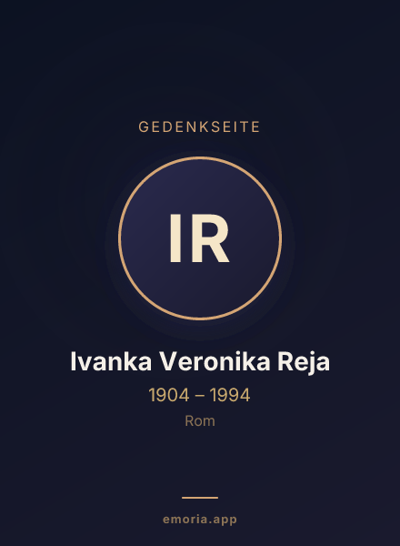Gedenkportrait von Ivanka Veronika Reja