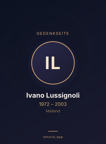 Gedenkportrait von Ivano Lussignoli