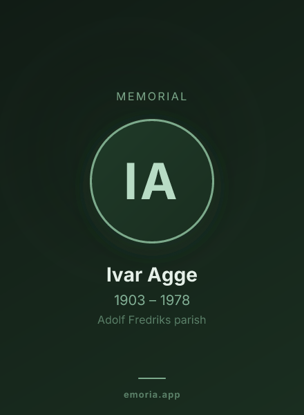 Memorial portrait of Ivar Agge