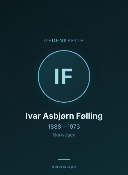Gedenkportrait von Ivar Asbjørn Følling