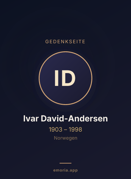 Gedenkportrait von Ivar David-Andersen