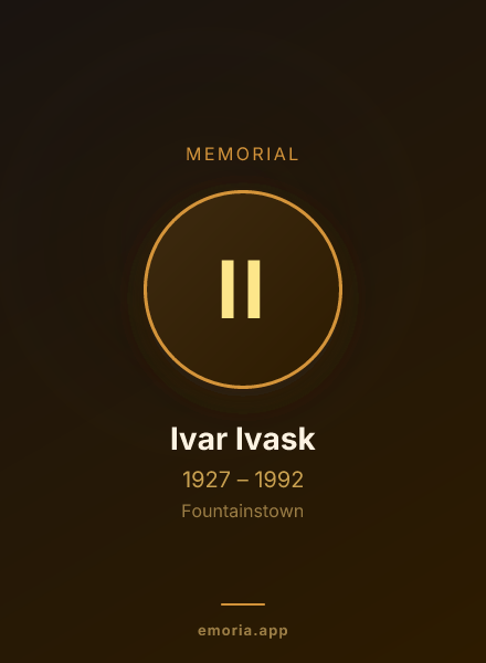 Memorial portrait of Ivar Ivask