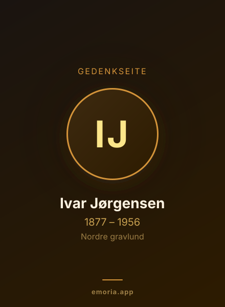 Gedenkportrait von Ivar Jørgensen