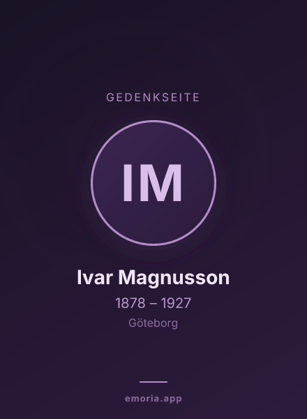 Gedenkportrait von Ivar Magnusson
