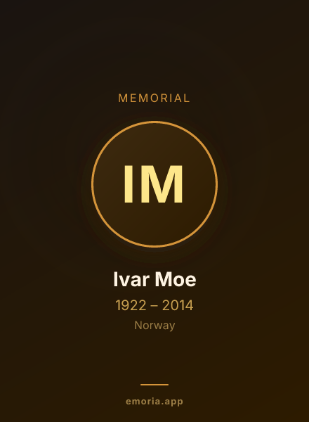 Memorial portrait of Ivar Moe