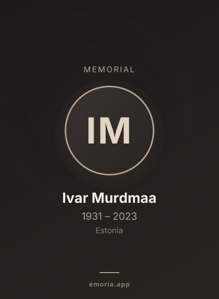 Memorial portrait of Ivar Murdmaa