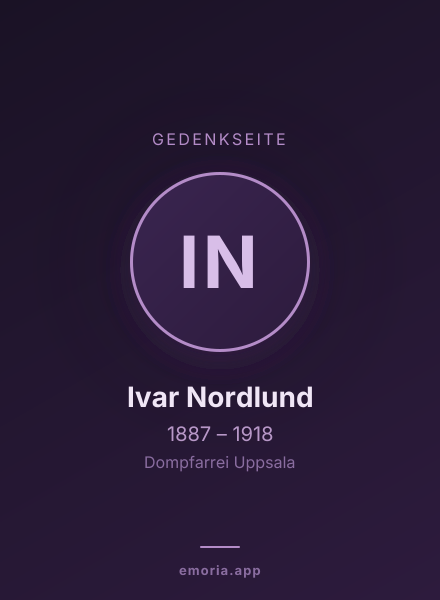 Gedenkportrait von Ivar Nordlund