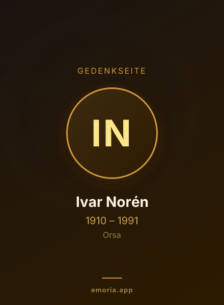Gedenkportrait von Ivar Norén