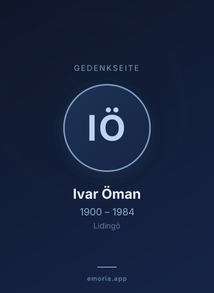 Gedenkportrait von Ivar Öman