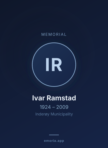 Memorial portrait of Ivar Ramstad