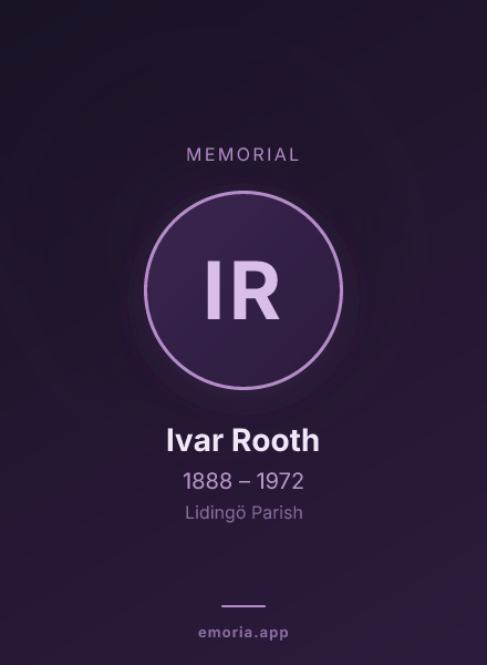 Memorial portrait of Ivar Rooth