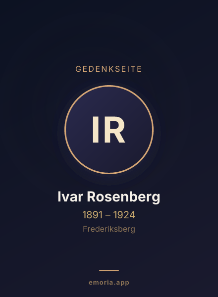 Gedenkportrait von Ivar Rosenberg