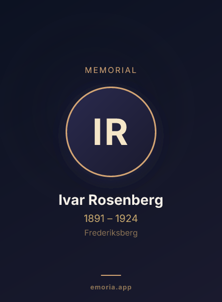 Memorial portrait of Ivar Rosenberg