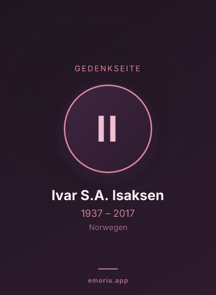 Gedenkportrait von Ivar S.A. Isaksen