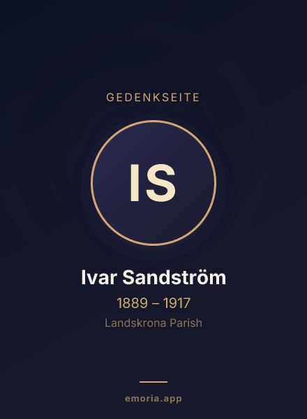 Gedenkportrait von Ivar Sandström