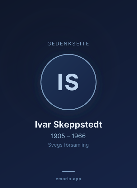 Gedenkportrait von Ivar Skeppstedt