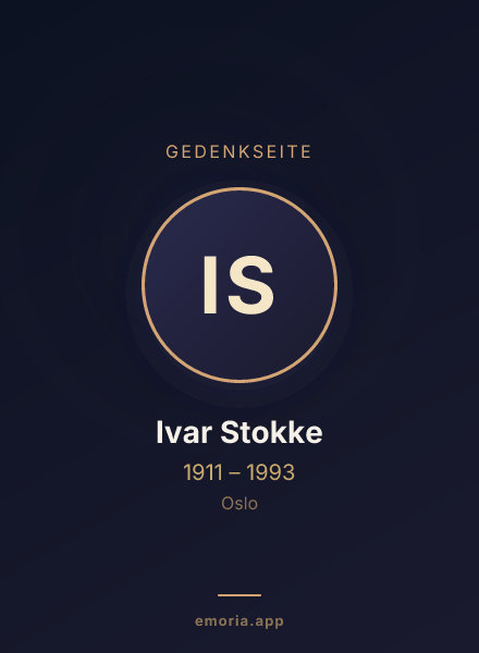 Gedenkportrait von Ivar Stokke