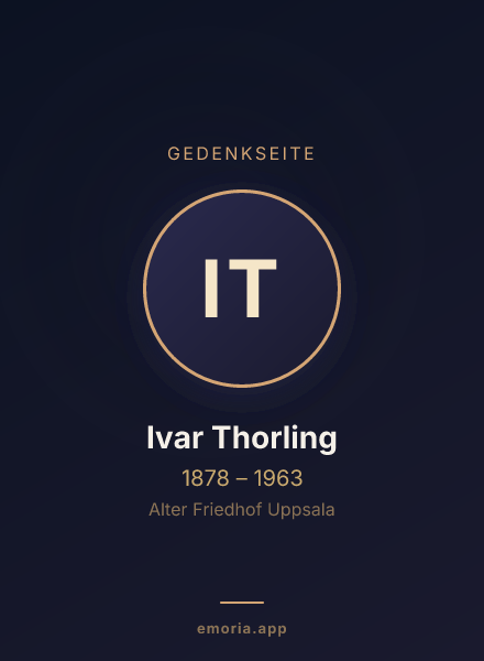 Gedenkportrait von Ivar Thorling
