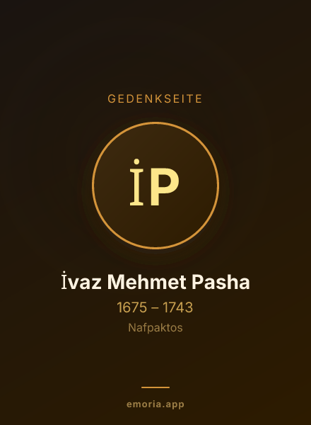 Gedenkportrait von İvaz Mehmet Pasha