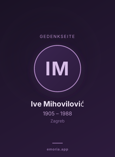 Gedenkportrait von Ive Mihovilović