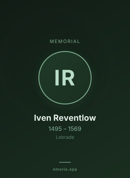 Memorial portrait of Iven Reventlow