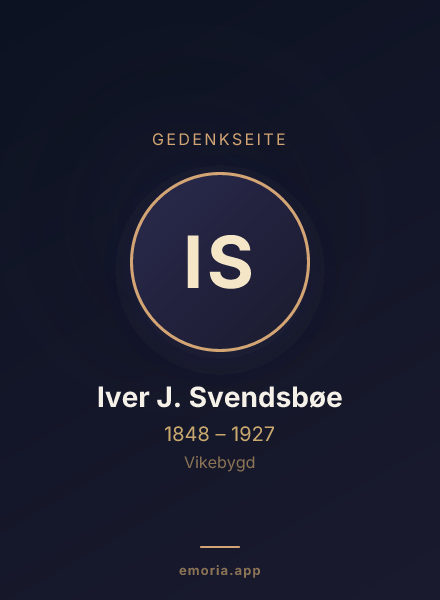 Gedenkportrait von Iver J. Svendsbøe