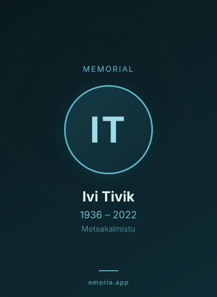 Memorial portrait of Ivi Tivik