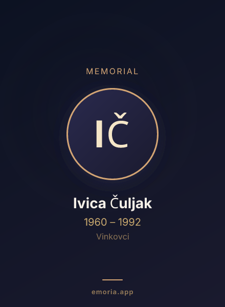 Memorial portrait of Ivica Čuljak