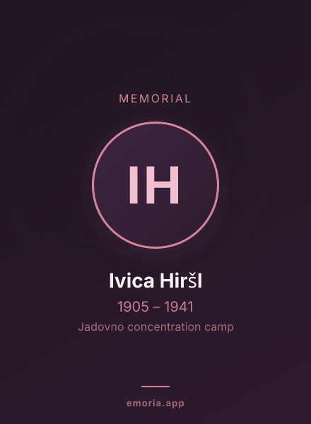 Memorial portrait of Ivica Hiršl