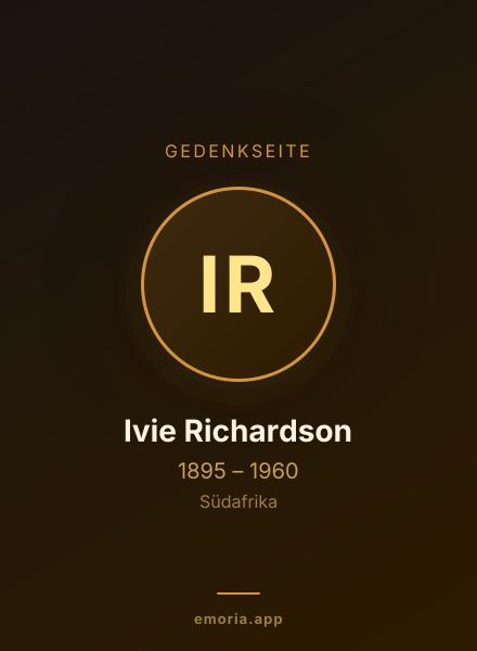 Gedenkportrait von Ivie Richardson