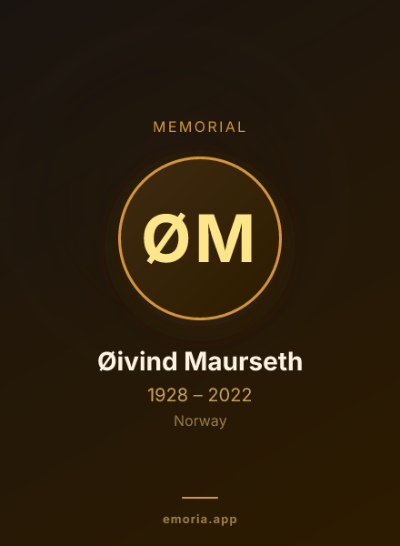 Memorial portrait of Øivind Maurseth