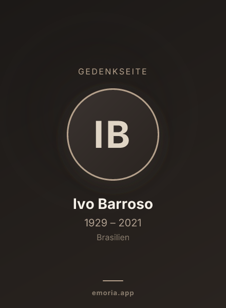 Gedenkportrait von Ivo Barroso