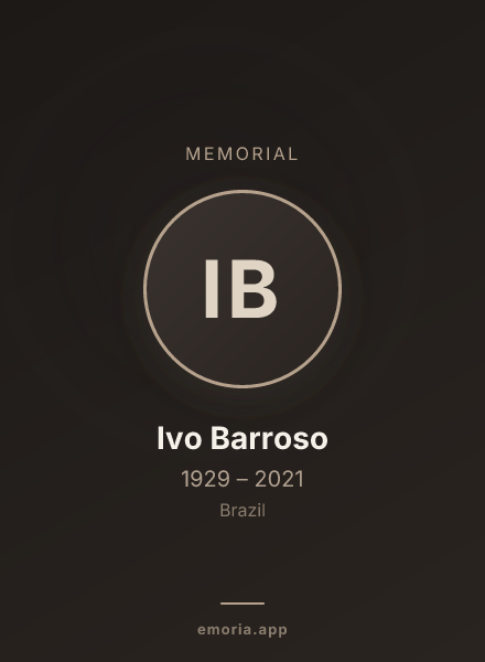Memorial portrait of Ivo Barroso