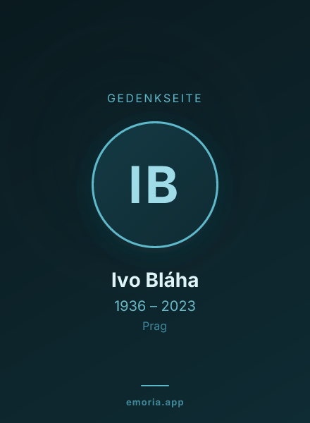 Gedenkportrait von Ivo Bláha