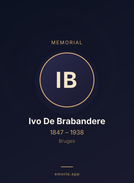 Memorial portrait of Ivo De Brabandere