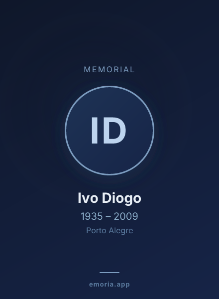 Memorial portrait of Ivo Diogo