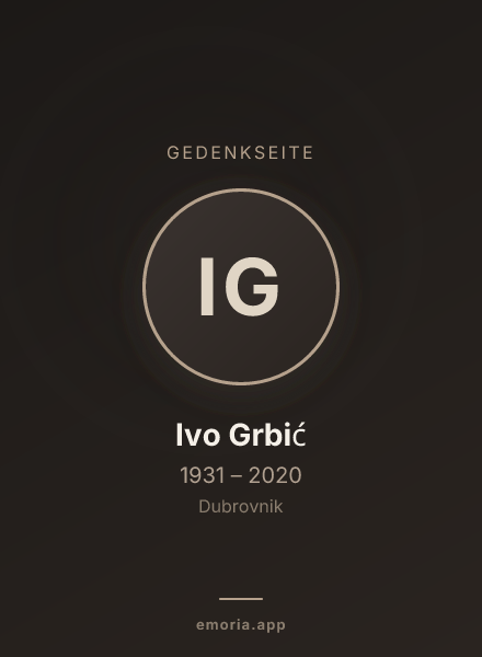 Gedenkportrait von Ivo Grbić