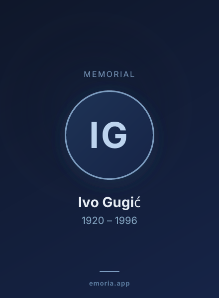 Memorial portrait of Ivo Gugić