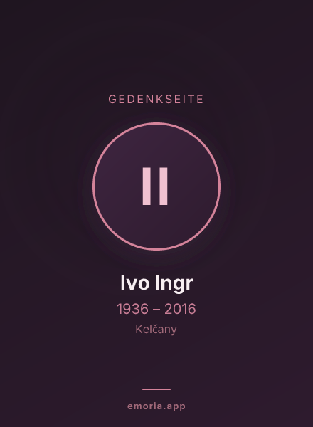Gedenkportrait von Ivo Ingr