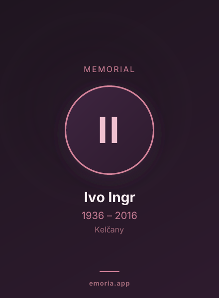 Memorial portrait of Ivo Ingr