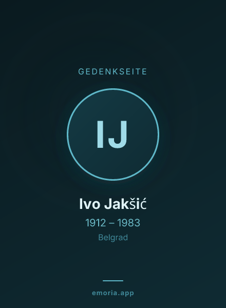 Gedenkportrait von Ivo Jakšić