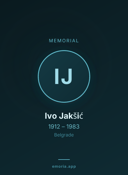 Memorial portrait of Ivo Jakšić