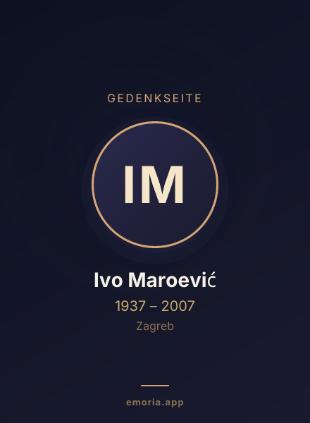 Gedenkportrait von Ivo Maroević