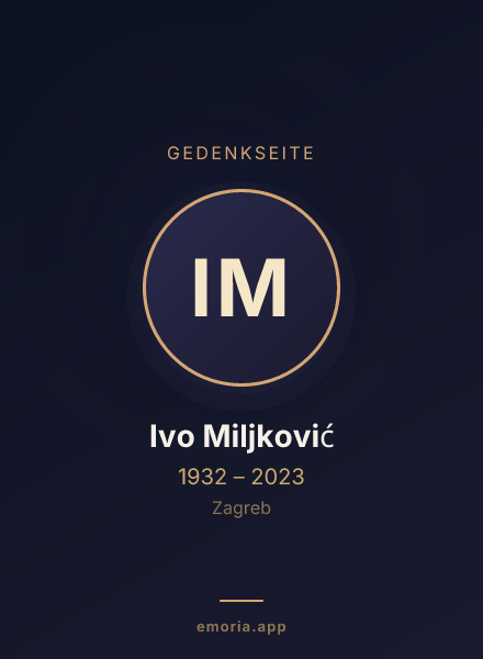 Gedenkportrait von Ivo Miljković